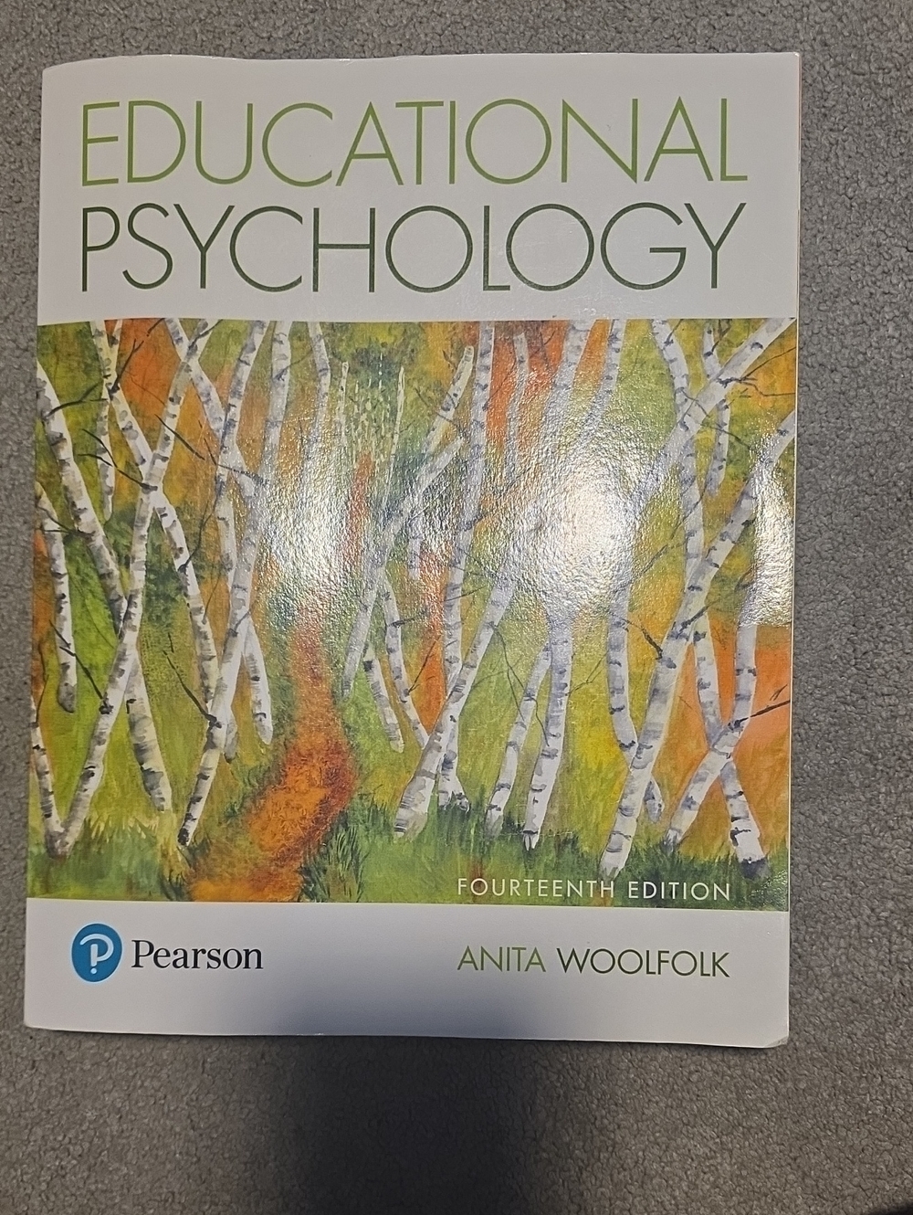 Pearson Educational Psychology Book — Green, White, Orange Cover